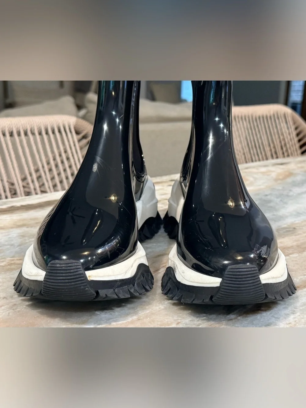 Women’s LEMON JELLY Jayden black vegan ankle rain boots- Size 41